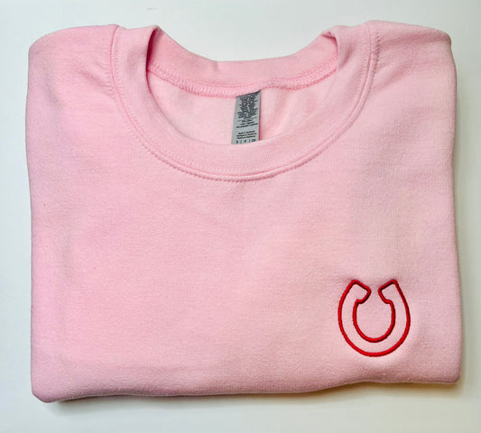 Valentine's Horseshoe Embroidered Crewneck