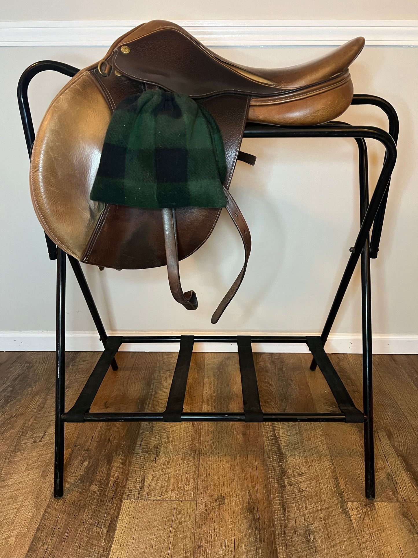 Green Plaid- Stirrup Cover