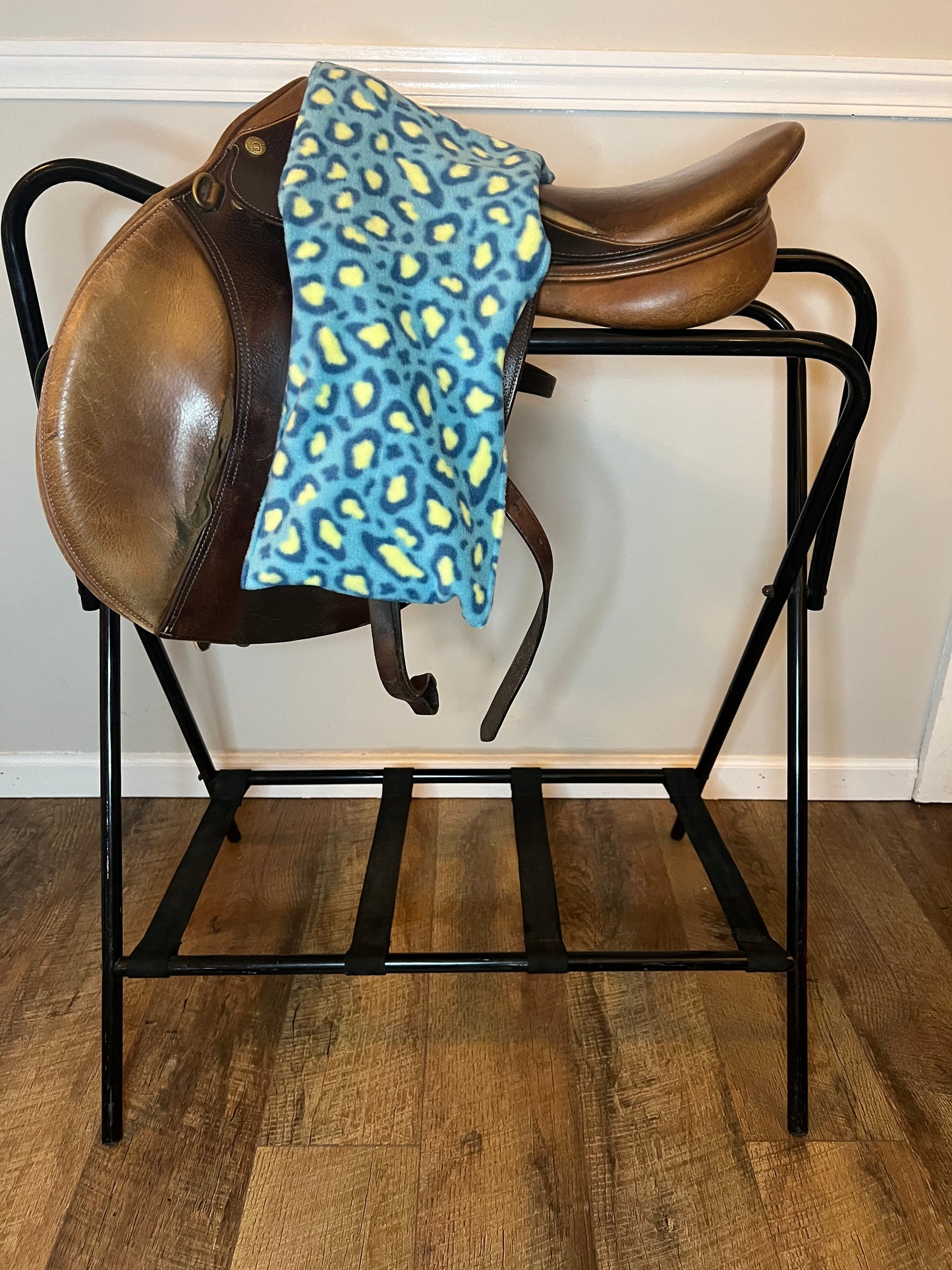 Blue Cheetah- Stirrup Slipper