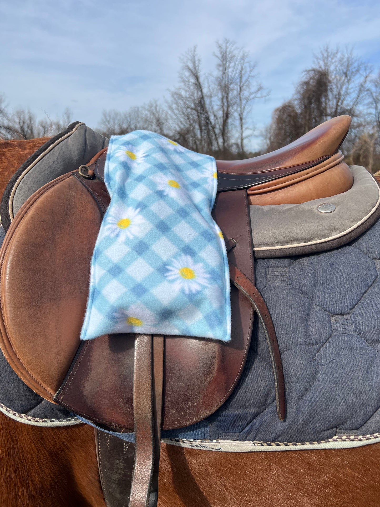 Blue Daisy Stirrup Slipper