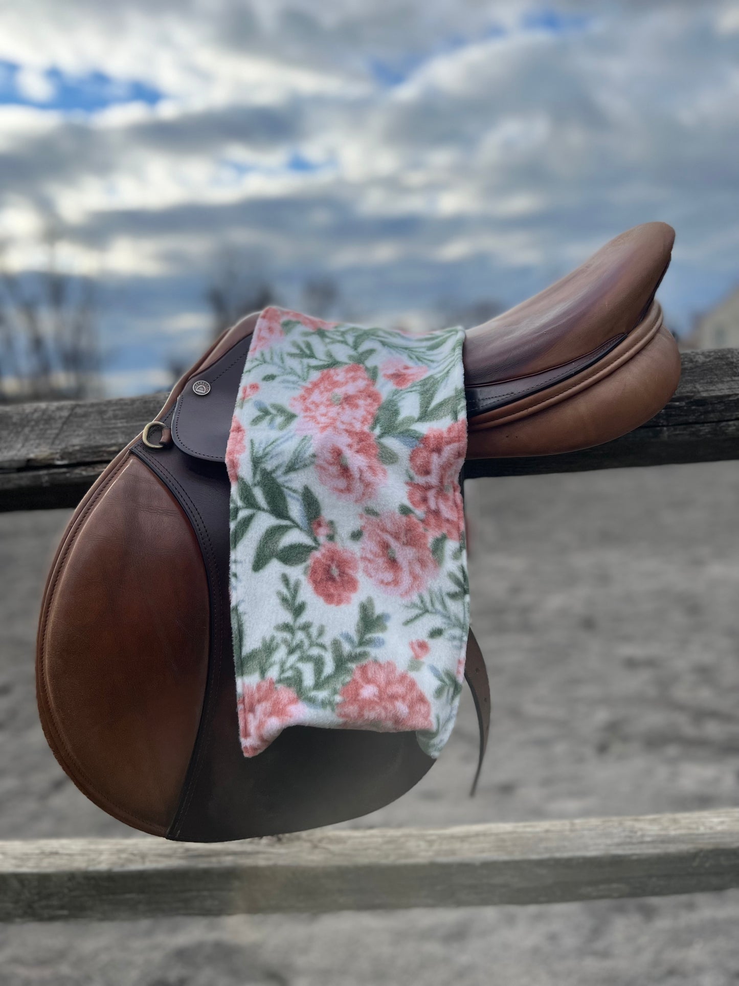 Coral Floral Stirrup Slipper