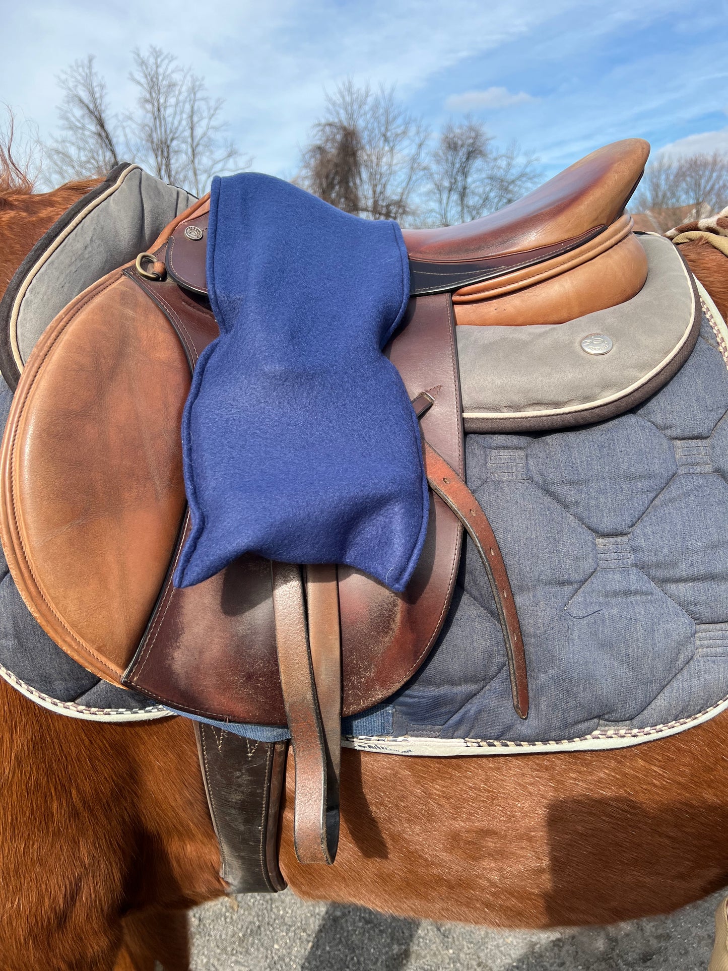 Navy Blue Stirrup Slipper
