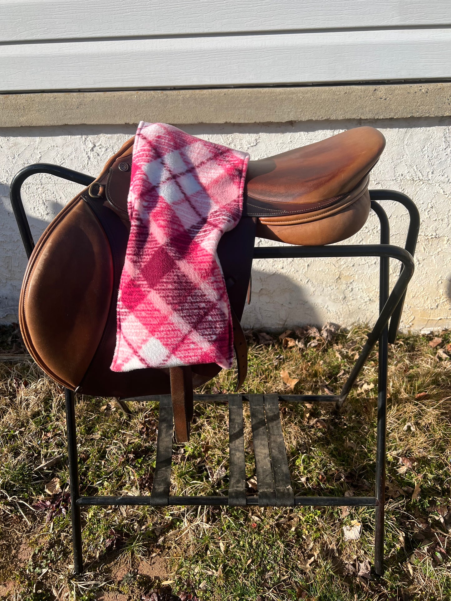 Pink Argyle Stirrup Slipper