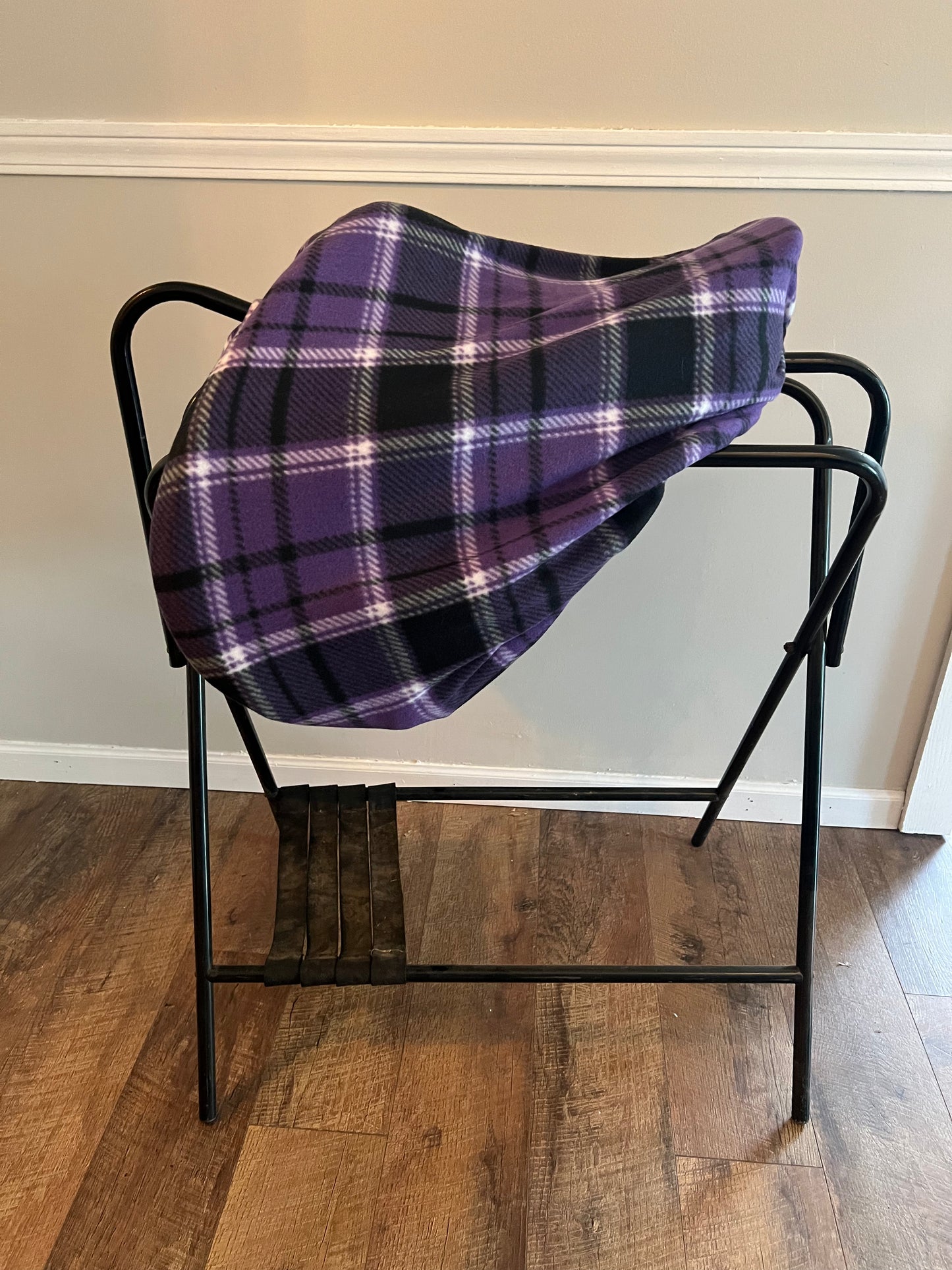 Purple Plaid- Saddle Cover