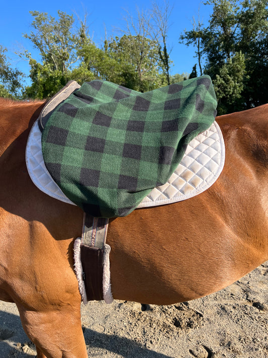 Marengo Green Plaid Saddle Cover