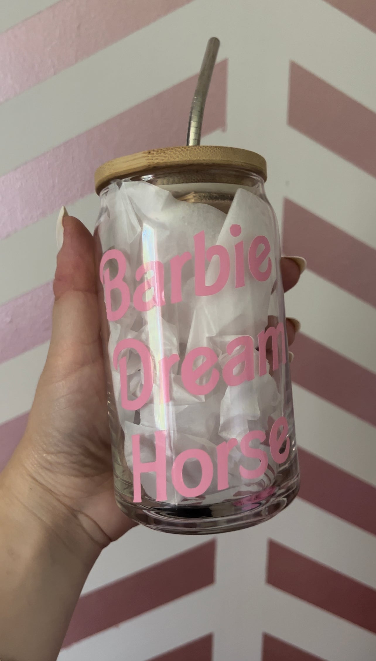 Barbie Dream Horse Glass Cup