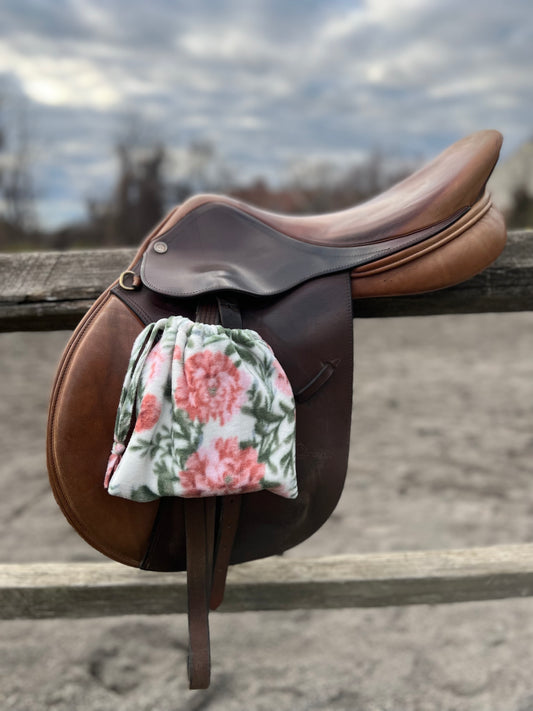 Coral Floral Stirrup Cover
